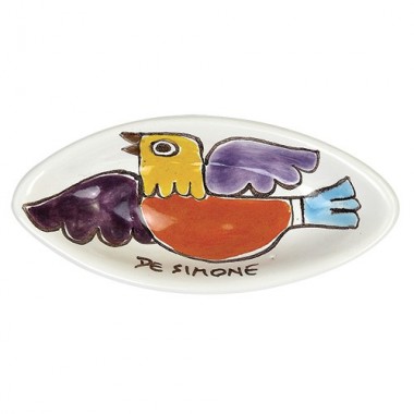 Posacenere Folk uccello ceramiche de simone PC280FK-1 Posacenere Folk uccello ceramiche de simone PC280FK-1